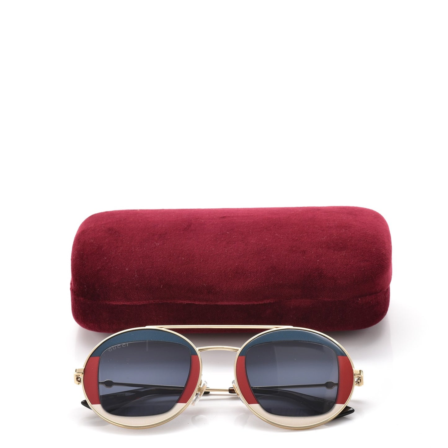 Round Frame Sylvie Web Sunglasses GG0105S Gold