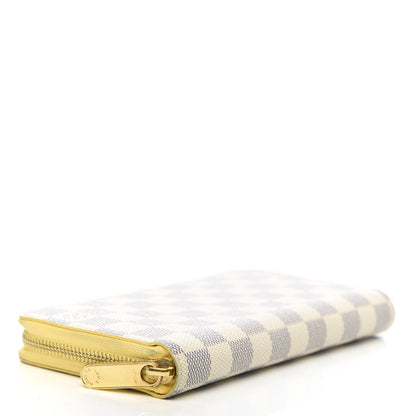 Louis Vuitton Damier Azur Zippy Wallet Jaune Pale 4 of 10