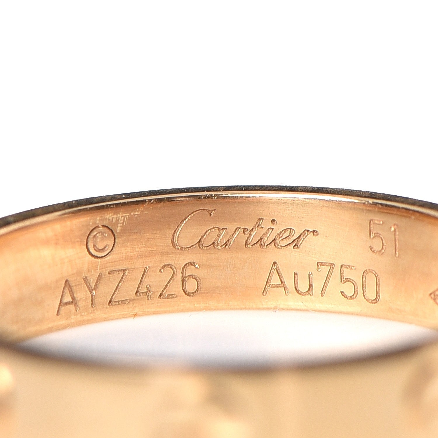 Cartier 18K Yellow Gold 3.5mm LOVE Wedding Band Ring 51 5.75 3 of 5