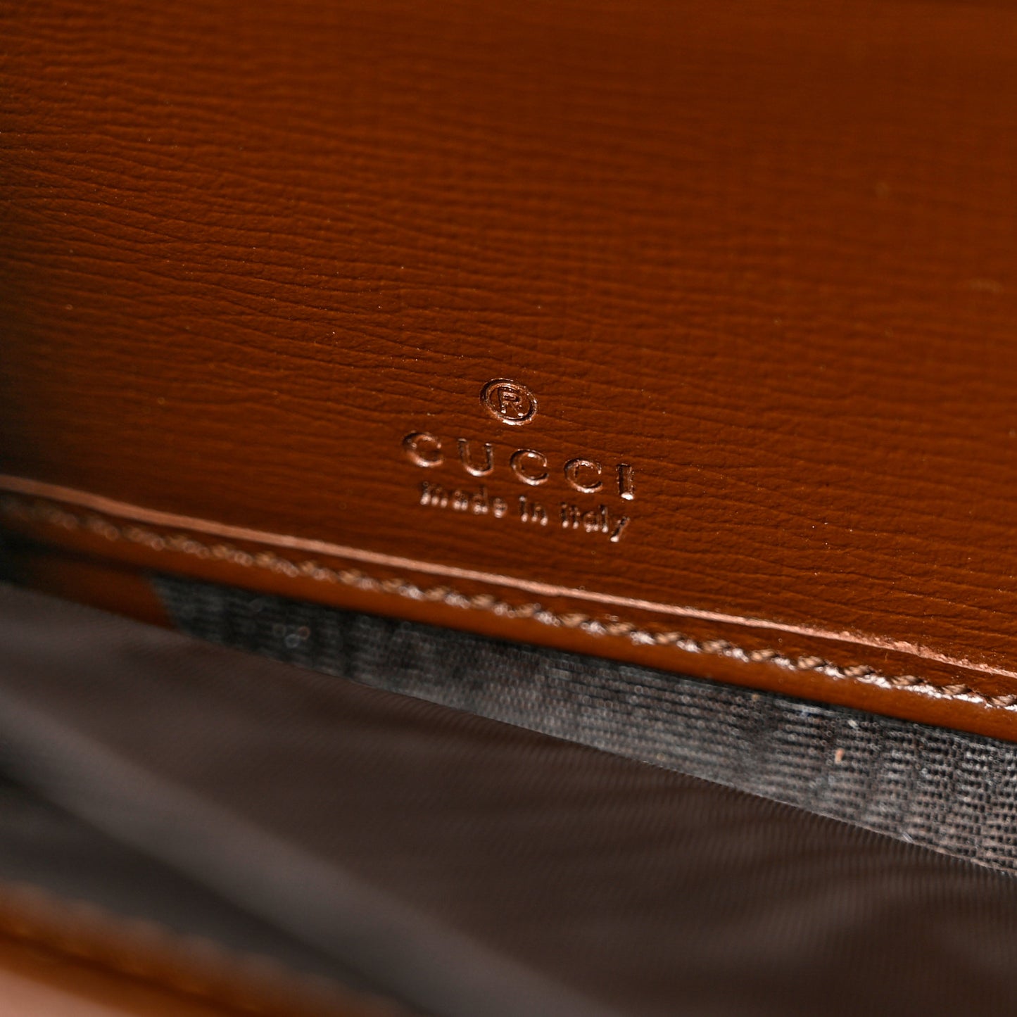GG Supreme Monogram Azalea Calfskin Horsebit 1955 Zip Around Wallet Beige Ebony Brown Sugar