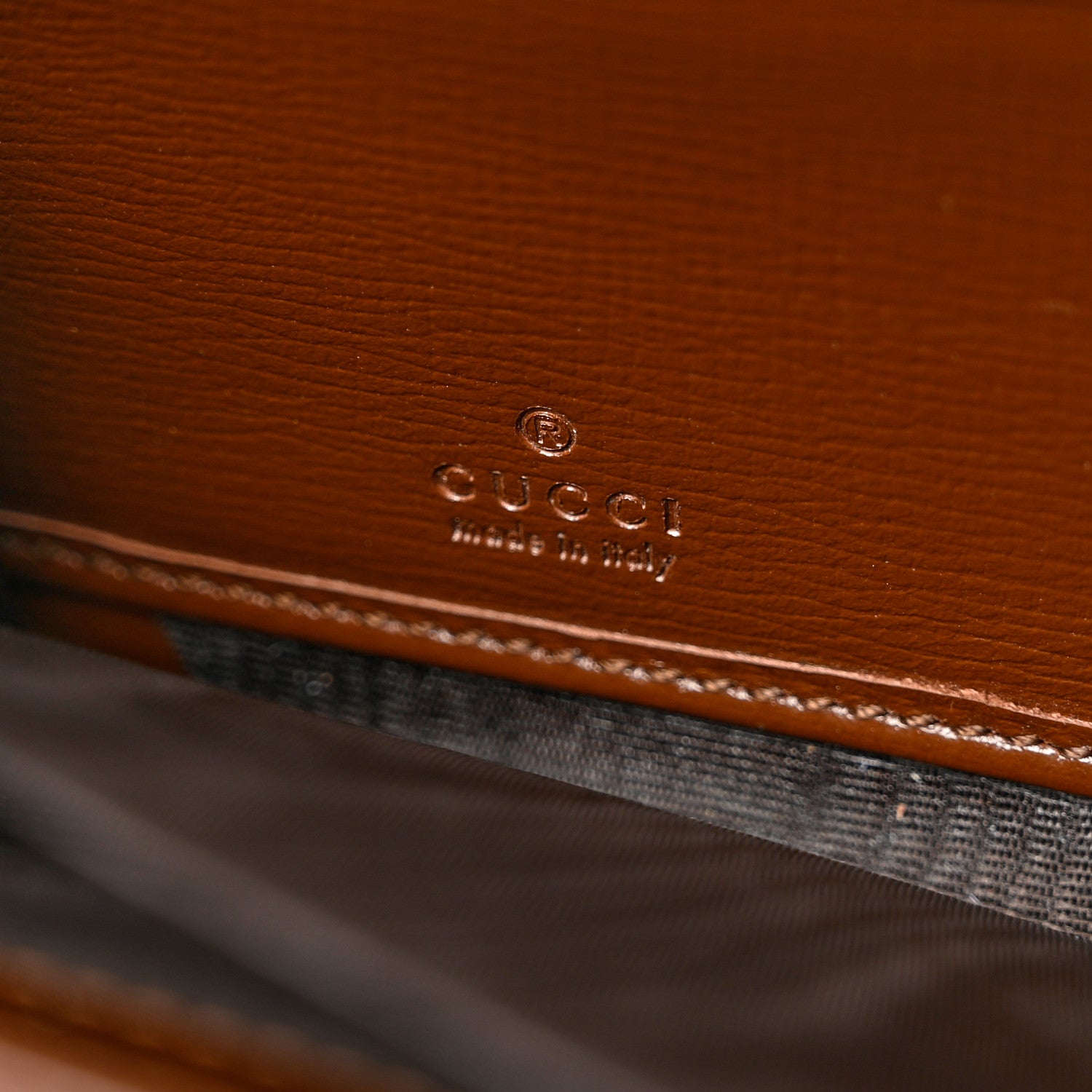 Gucci GG Supreme Monogram Azalea Calfskin Horsebit 1955 Zip Around Wallet Beige Ebony Brown Sugar 6 of 10