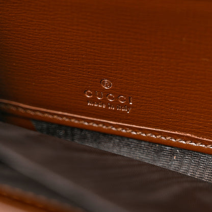 Gucci GG Supreme Monogram Azalea Calfskin Horsebit 1955 Zip Around Wallet Beige Ebony Brown Sugar 6 of 10