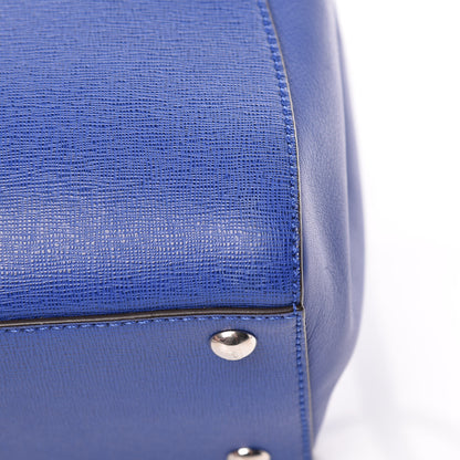 Fendi Vitello Elite Petite 2Jours Tote Blue Neon 10 of 11