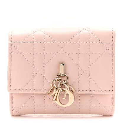 Christian Dior Lambskin Cannage My Dior Veronia Wallet Powder Pink 1 of 8