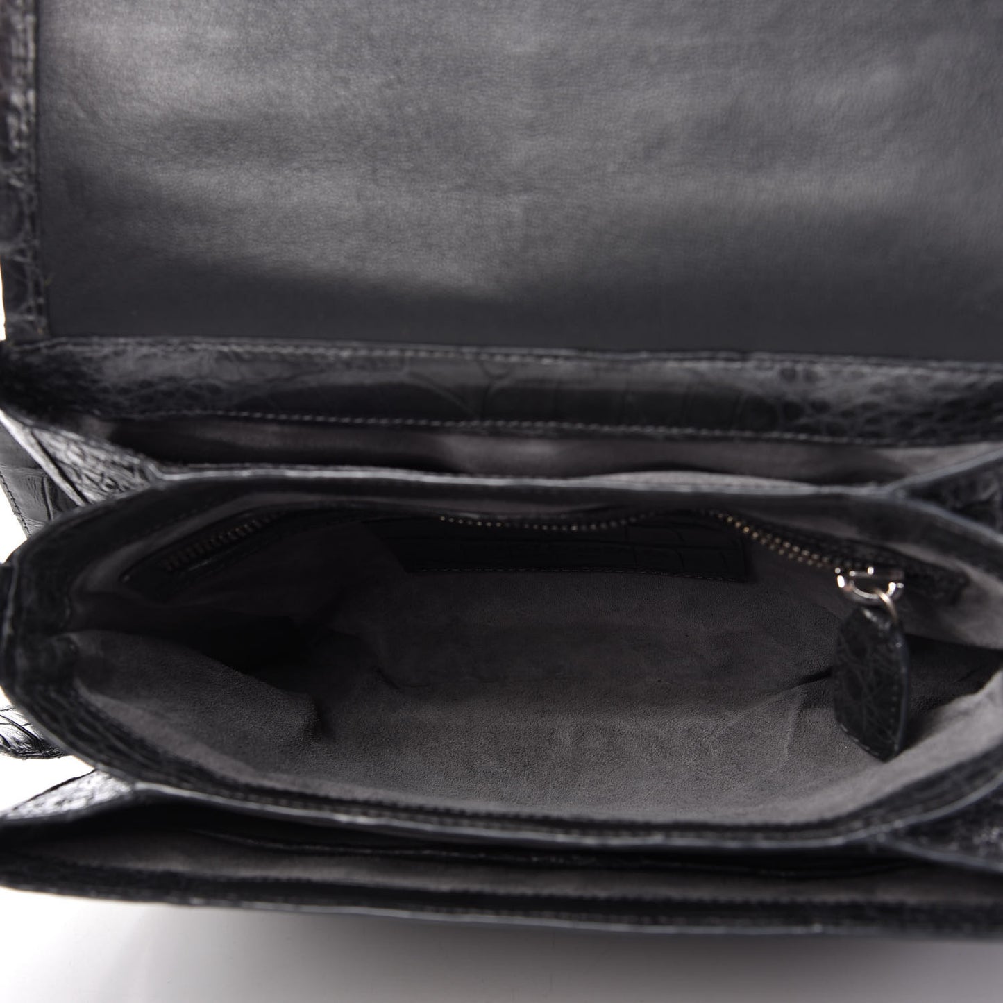 Crocodile Shoulder Bag Grey
