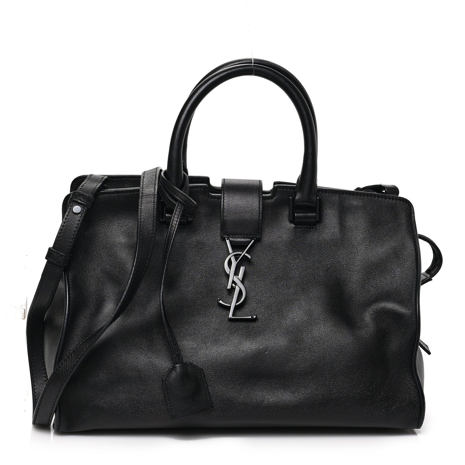 Saint Laurent Smooth Calfskin Small Monogram Cabas Black 1 of 9