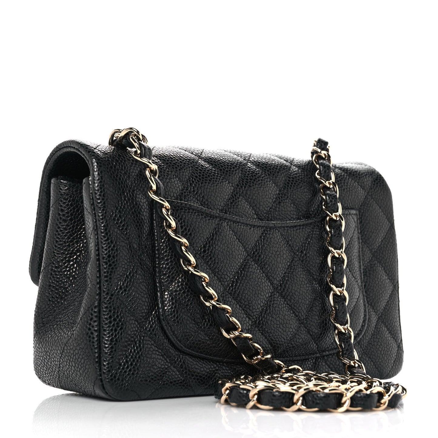 Caviar Quilted Mini Rectangular Flap Black