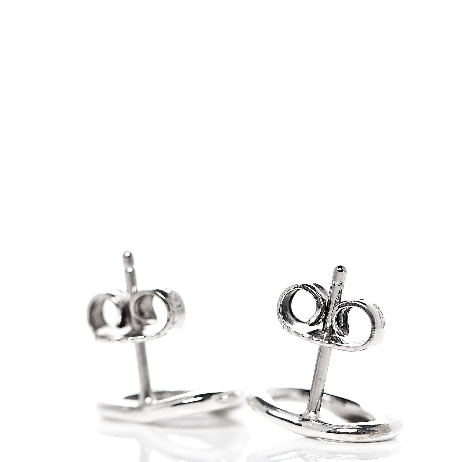 Tiffany Sterling Silver 11mm Elsa Peretti Open Heart Earrings 3 of 4