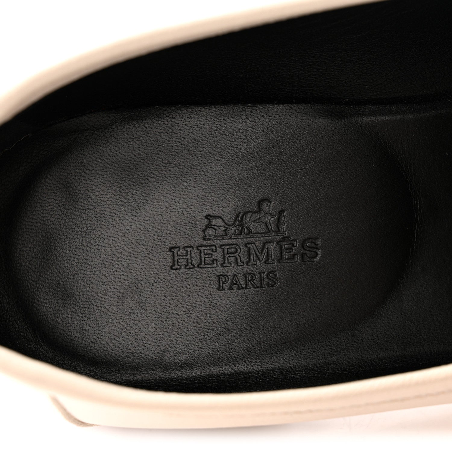 Hermes Calfskin Womens Paris Loafers 37 White 8 of 13