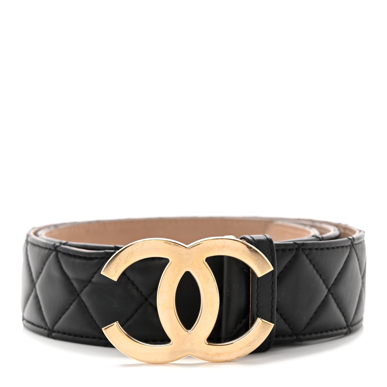 Chanel Lambskin Quilted CC Belt 85 34 Black 1 of 9
