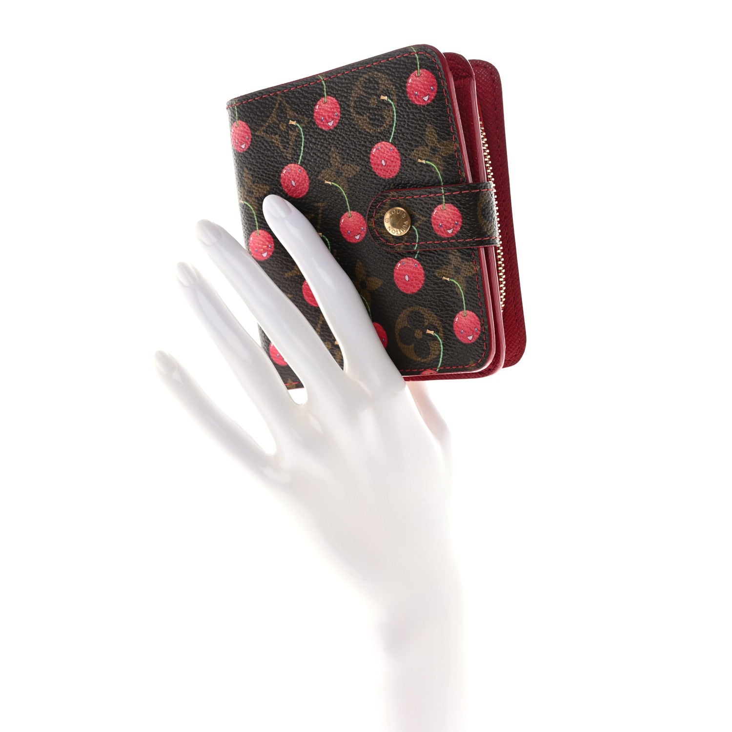 Louis Vuitton Monogram Cerises Compact Zippe Wallet 2 of 9