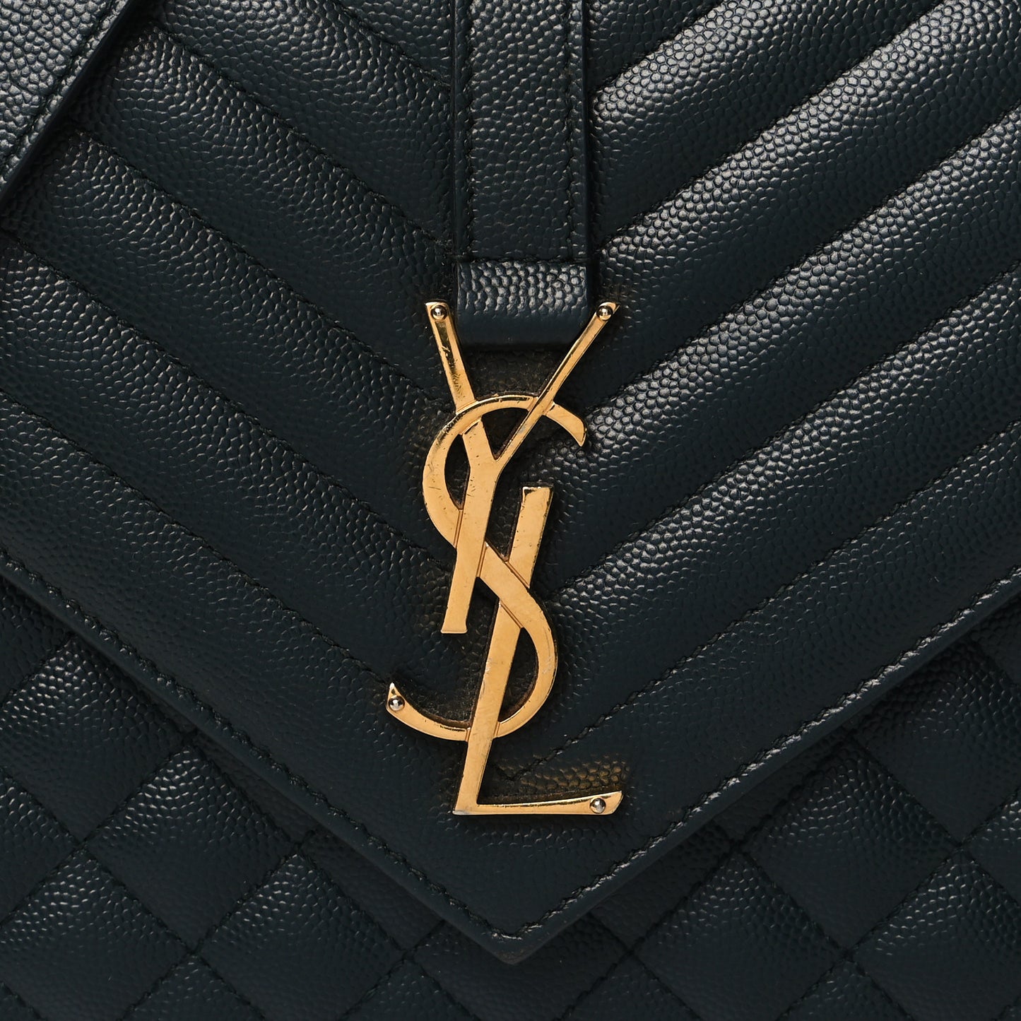 Grain De Poudre Textured Mixed Matelasse Triquilt Medium Monogram Satchel Dark Smog