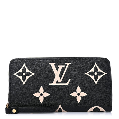 Louis Vuitton Empreinte Monogram Giant Zippy Wallet Black Beige 1 of 4
