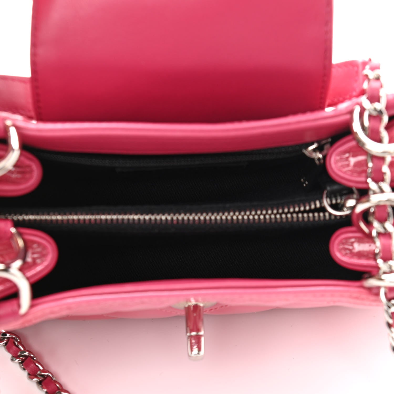 Chanel Patent Quilted Small Coco Shine Accordion Flap Pink 7 of 10