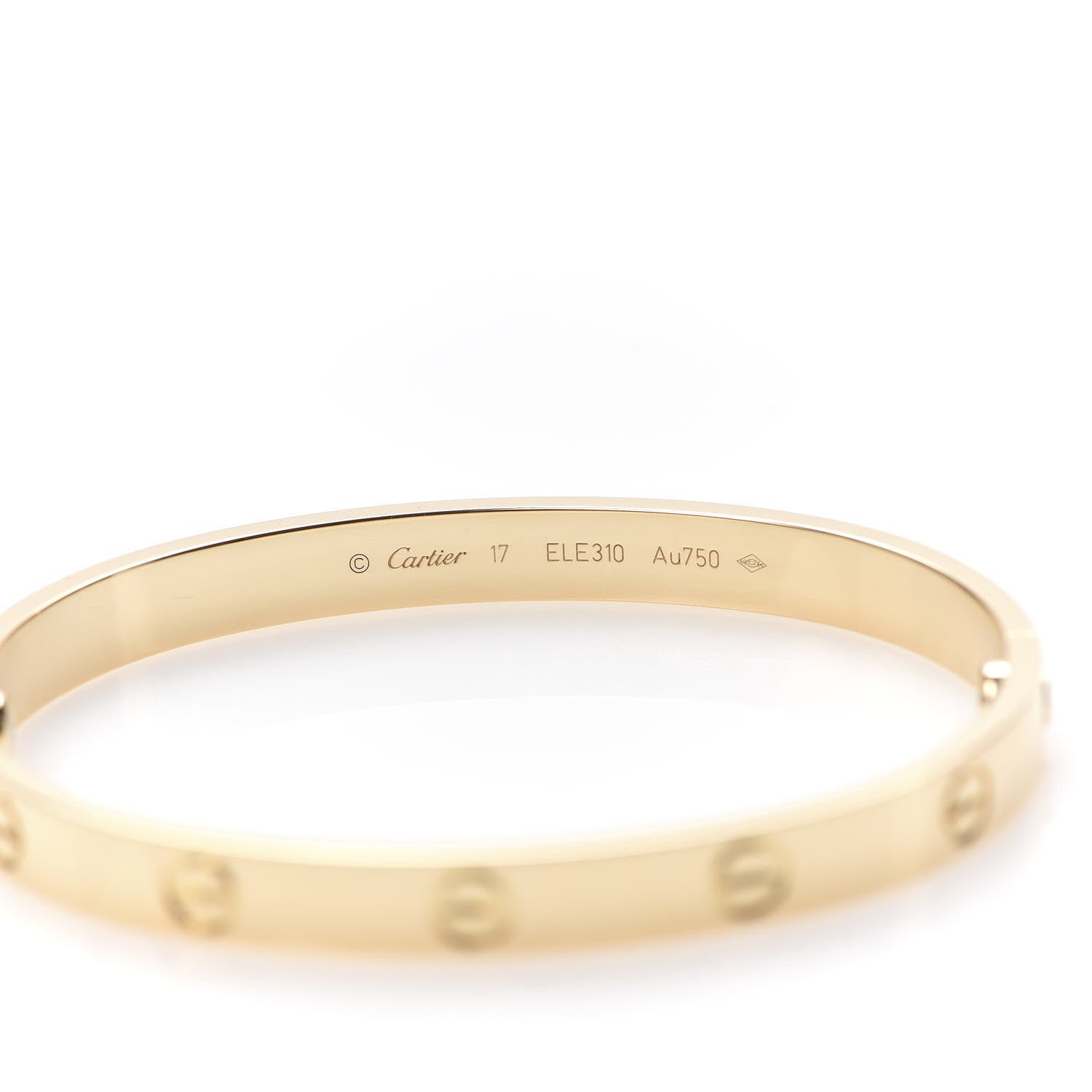 Cartier 18K Yellow Gold LOVE Bracelet 17 5 of 7