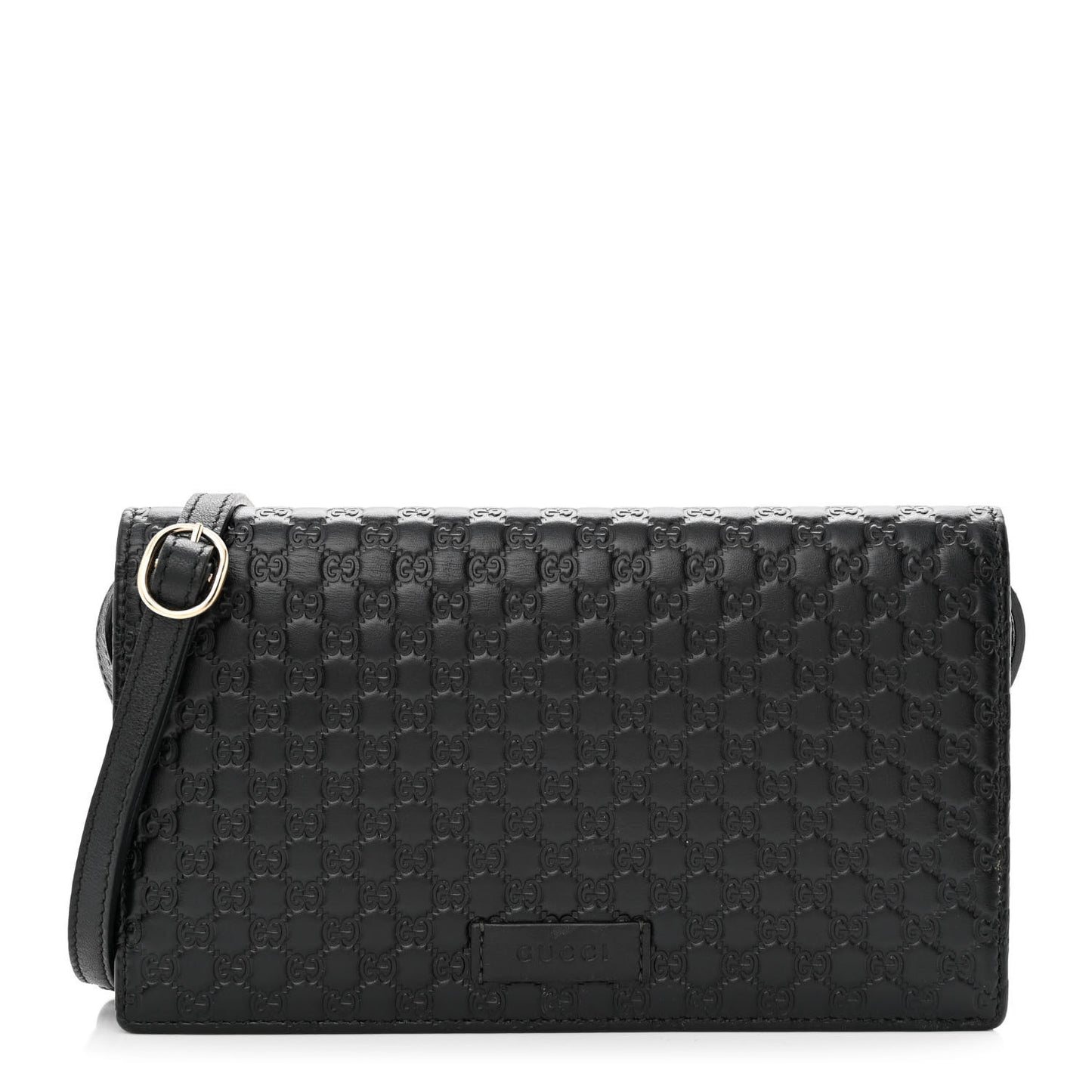 Microguccissima Crossbody Wallet Black