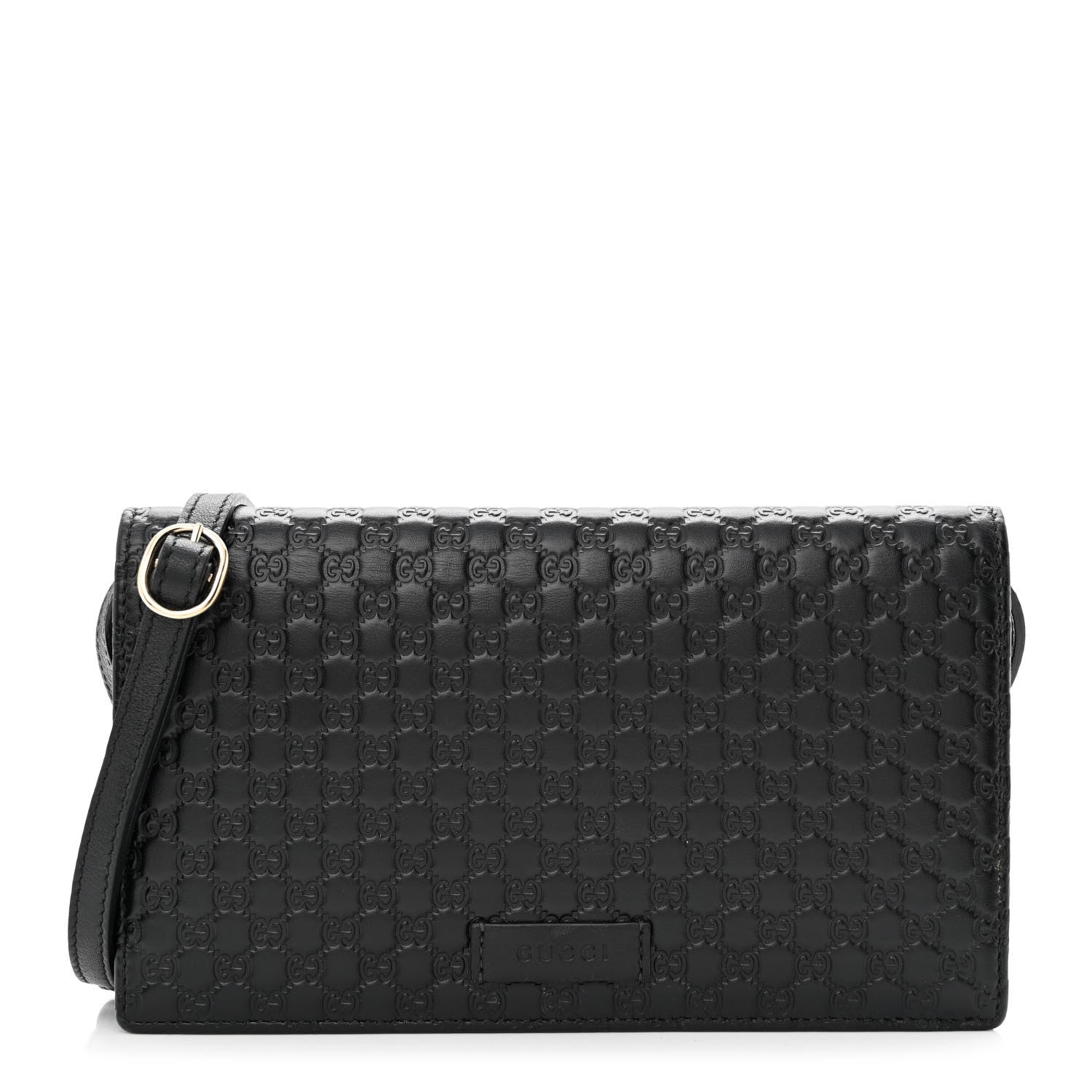 Gucci Microguccissima Crossbody Wallet Black 1 of 9