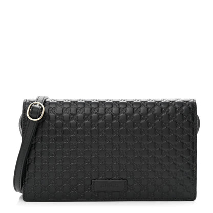 Gucci Microguccissima Crossbody Wallet Black 1 of 9