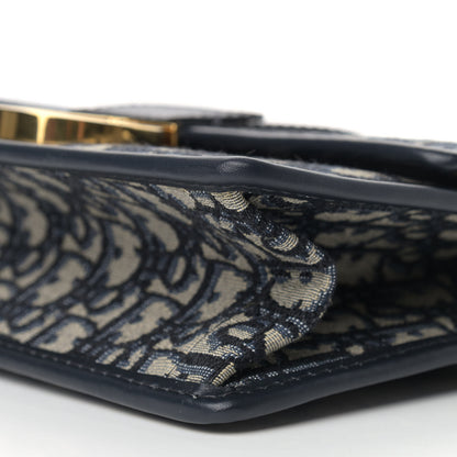 Christian Dior Oblique 30 Montaigne Chain Flap Bag Blue 9 of 10