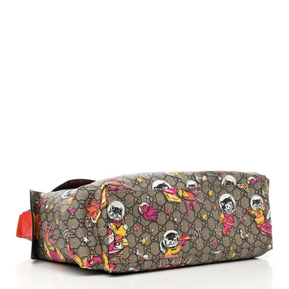 Gucci GG Supreme Monogram Space Cats Diaper Bag Orange 4 of 14