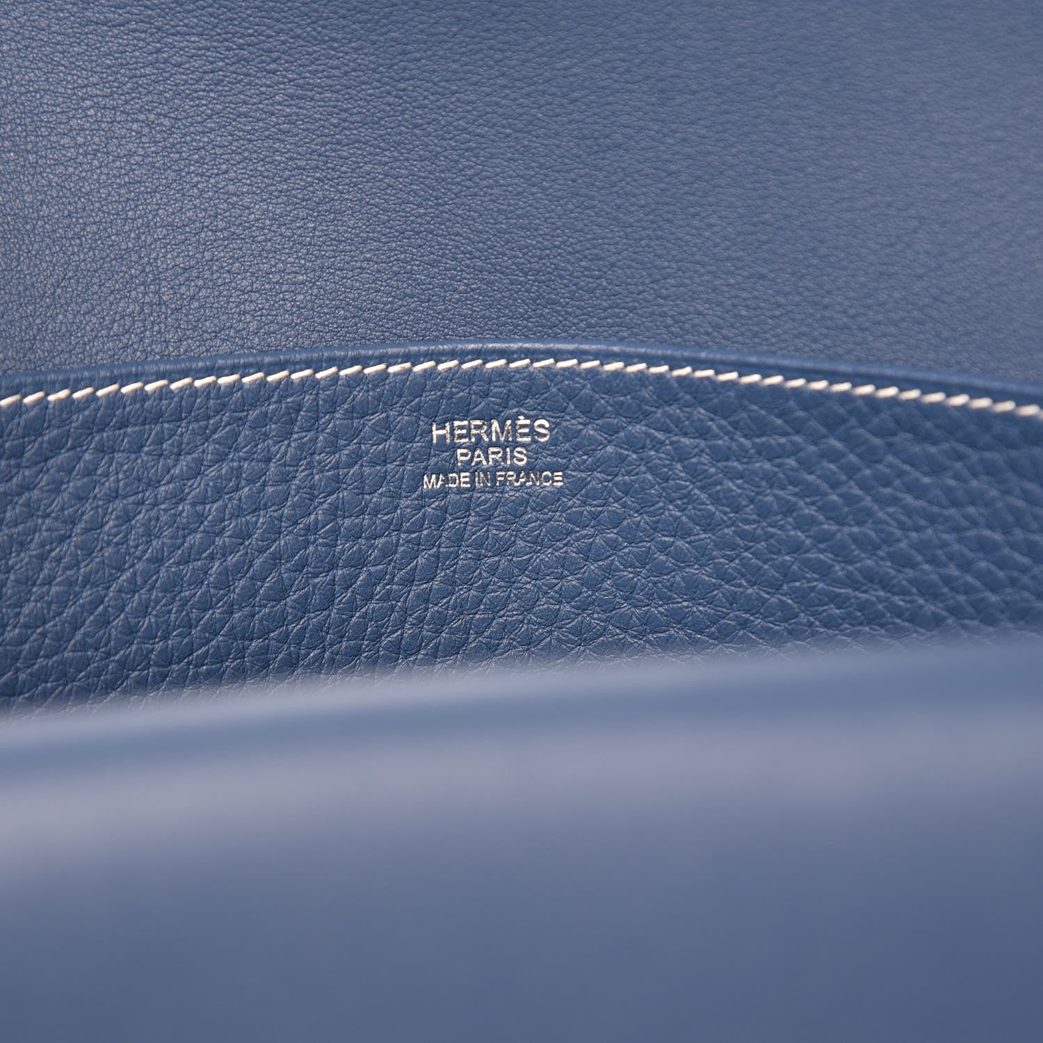 Hermes Taurillon Clemence Halzan 31 Bleu Agate 8 of 14