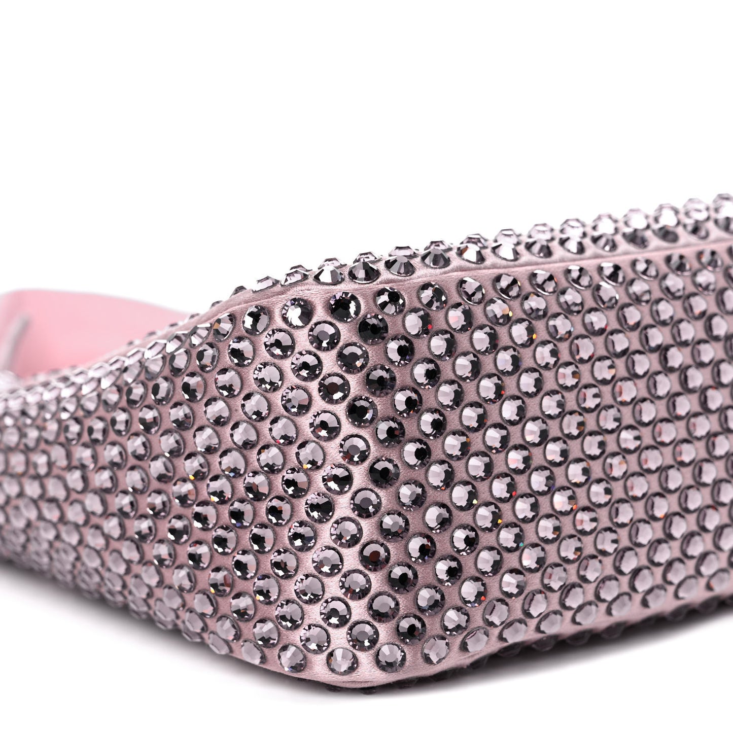 Satin Crystal Mini Re-Edition 2000 Bag Alabastro