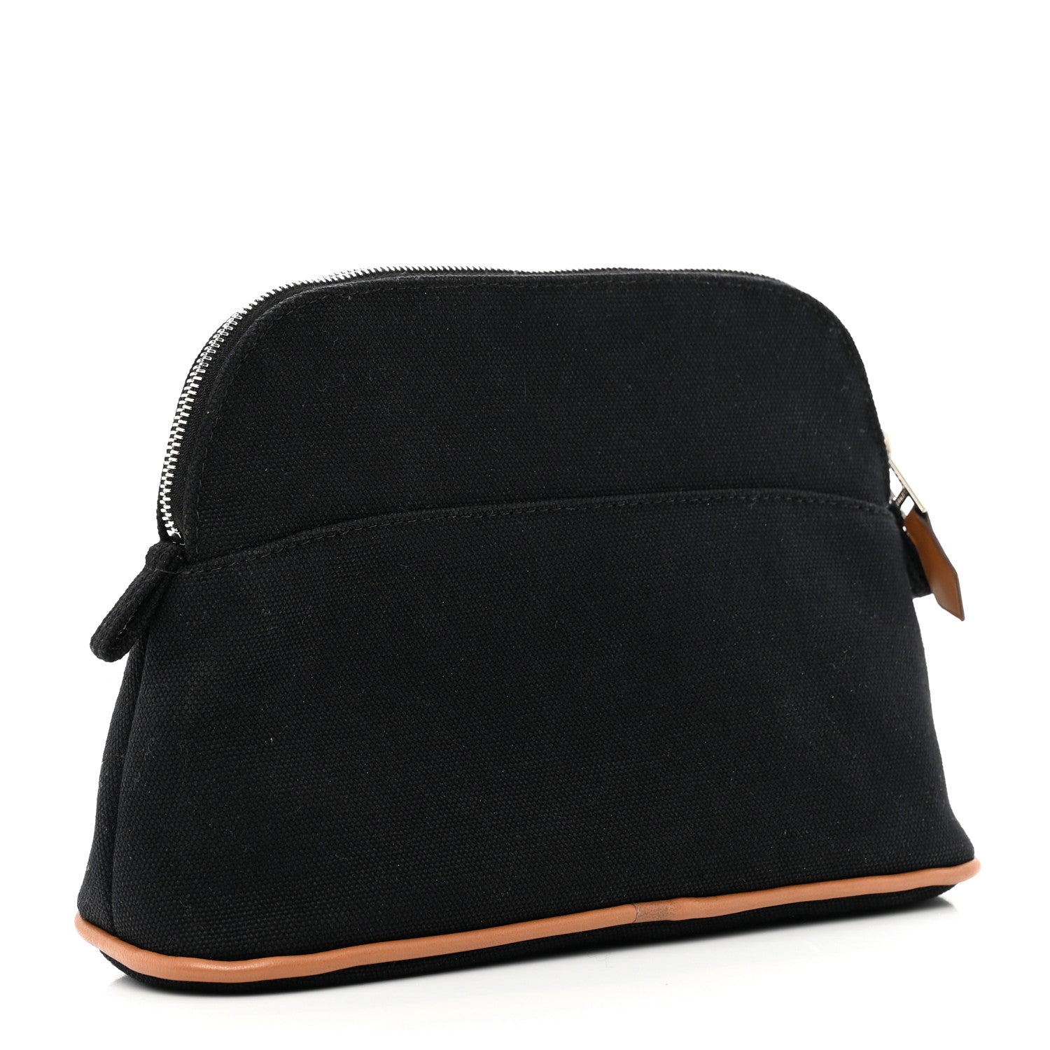 Hermes Cotton Canvas Mini Bolide Travel Cosmetic Pouch Black 3 of 6