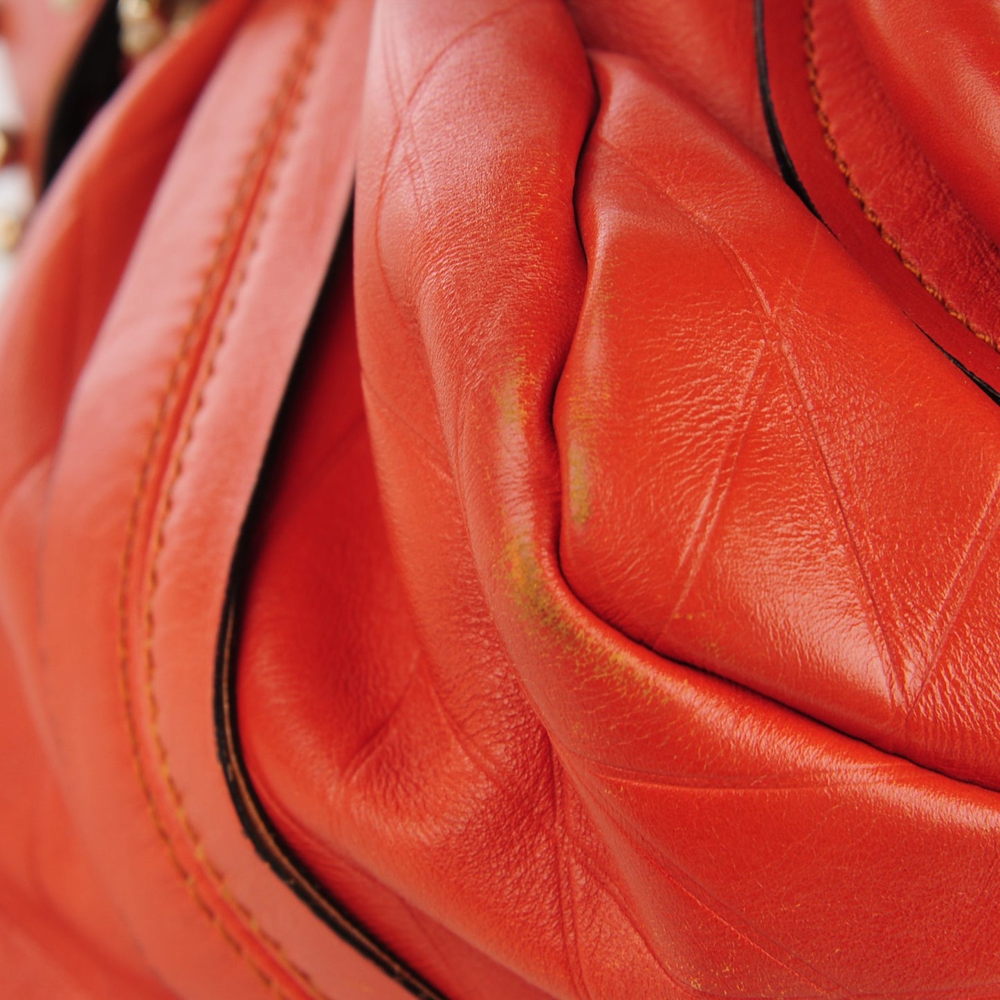 Calfskin Diamond Embossed Medium Paraty Red