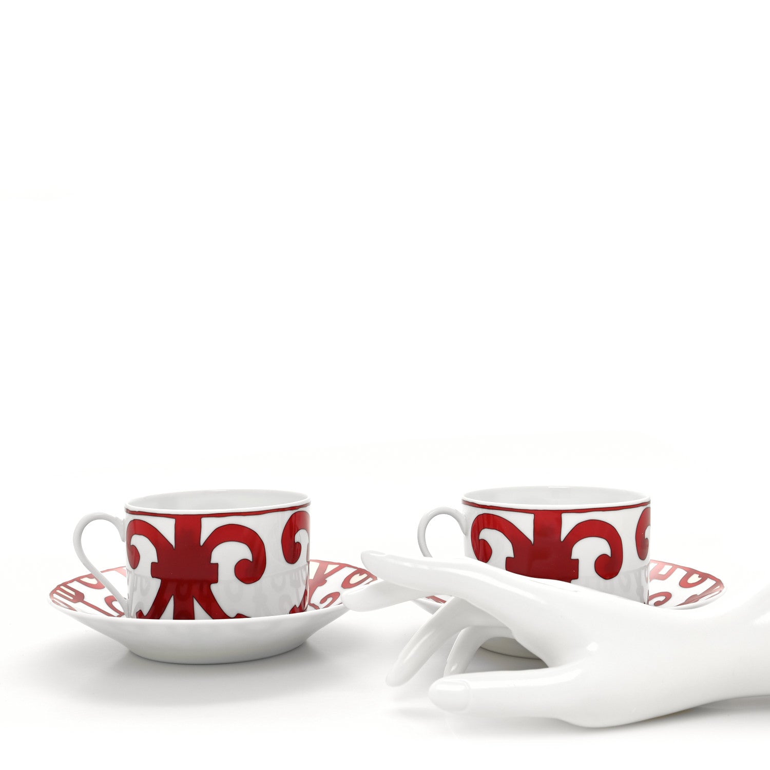 Hermes Porcelain Balcon du Guadalquivir Tea Cup and Saucer Set of 2 2 of 11