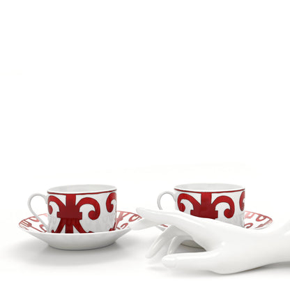 Hermes Porcelain Balcon du Guadalquivir Tea Cup and Saucer Set of 2 2 of 11