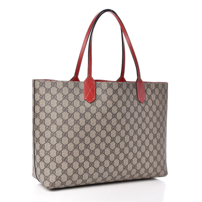Gucci GG Supreme Monogram Medium Reversible Tote Beige Red 4 of 16
