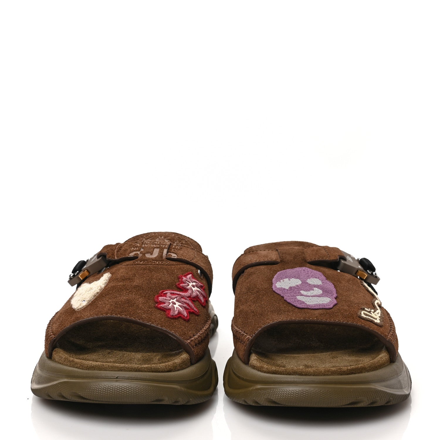Christian Dior X CACTUS JACK Suede Calfskin Mens Sandals 44 Brown 2 of 10