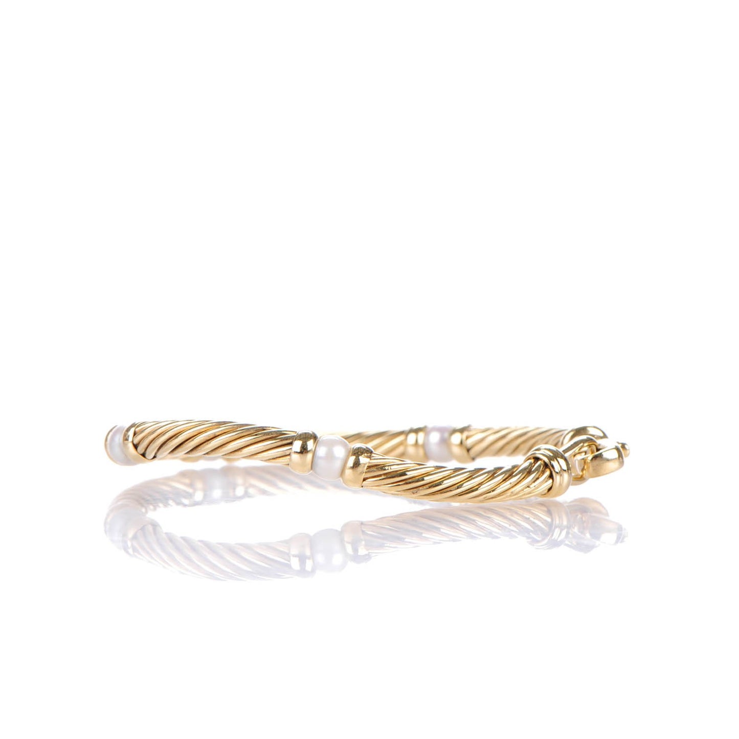Sterling 18k Yellow Gold Pearl 5mm Hampton Bracelet