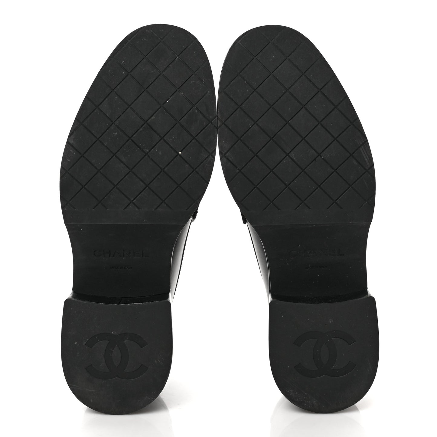 Calfskin CC Platform Loafers 38 Black