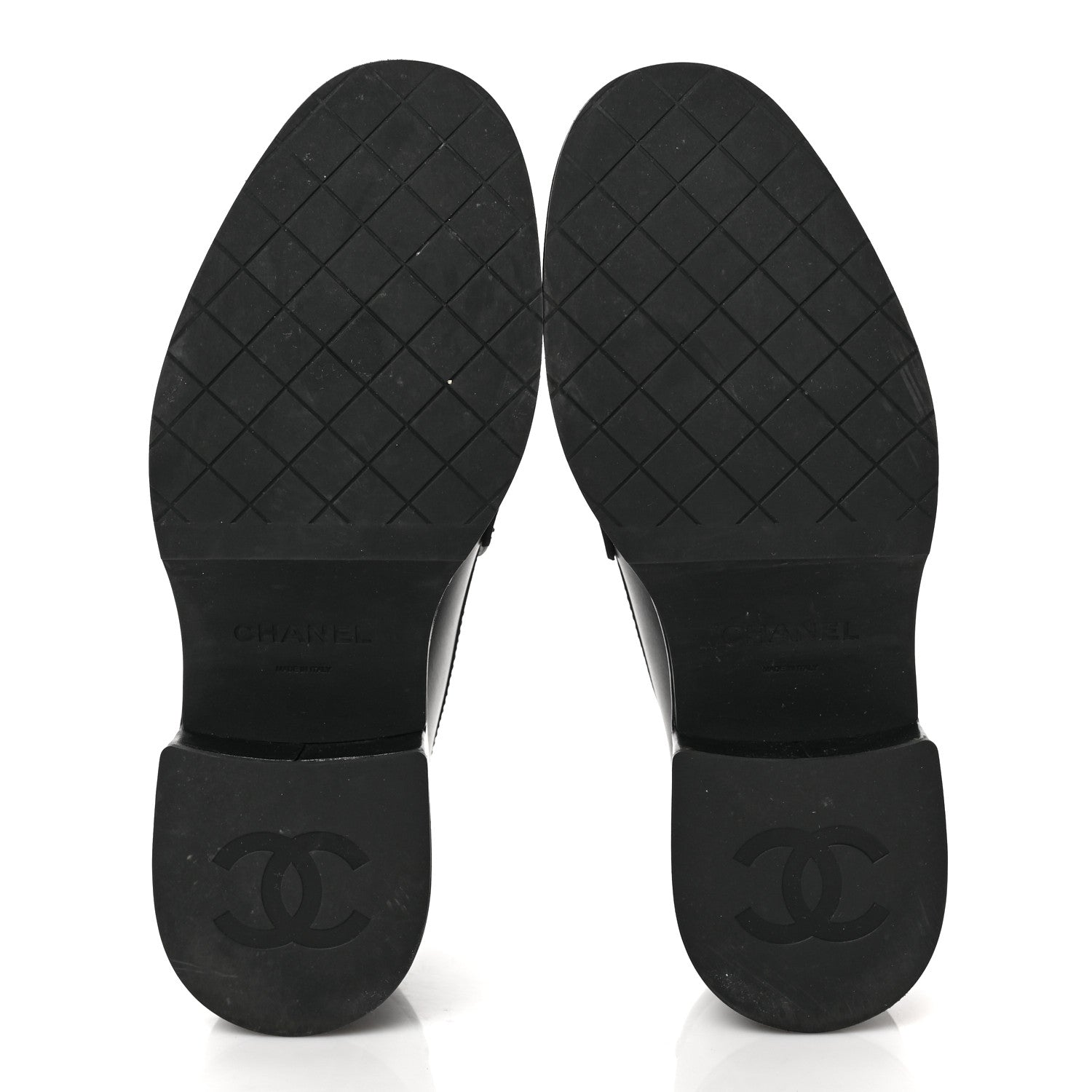 Chanel Calfskin CC Platform Loafers 38 Black 4 of 8
