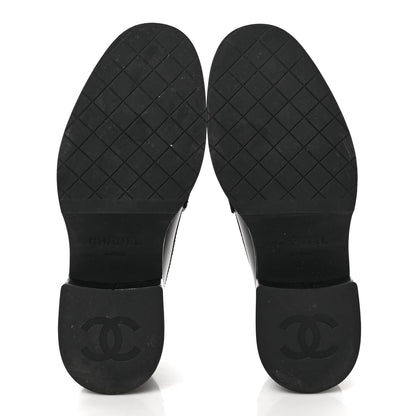 Chanel Calfskin CC Platform Loafers 38 Black 4 of 8