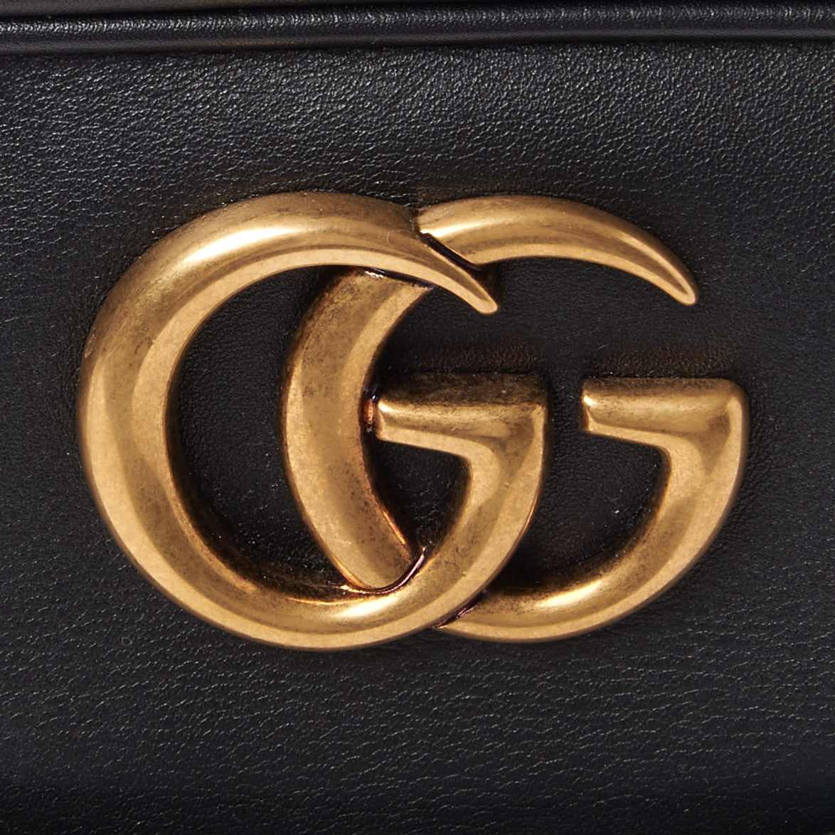 Gucci Calfskin Matelasse GucciGhost Medium GG Marmont Chain Shoulder Bag Black New Acquamarine 10 of 11