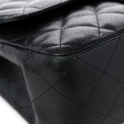 Chanel Caviar Quilted Jumbo Double Flap Black 8 of 17