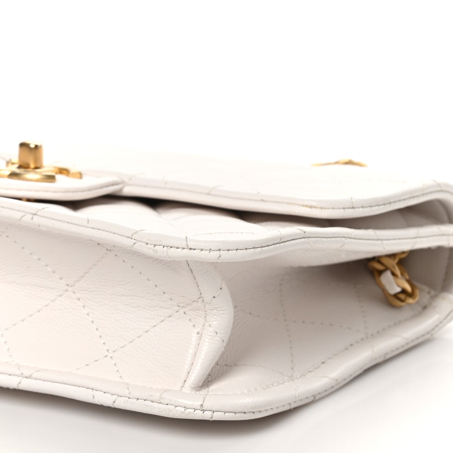 Chanel Caviar Quilted Medium Sweet Classic Flap White 10 of 10