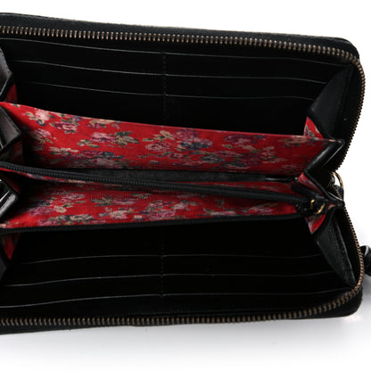 Gucci Calfskin Web Trapuntata GG Zip Around Wallet Black 5 of 14