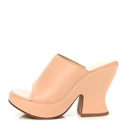 Bottega Veneta Nappa Slide Platform 115 Wedge Sandals 36 Macaroon 1 of 8