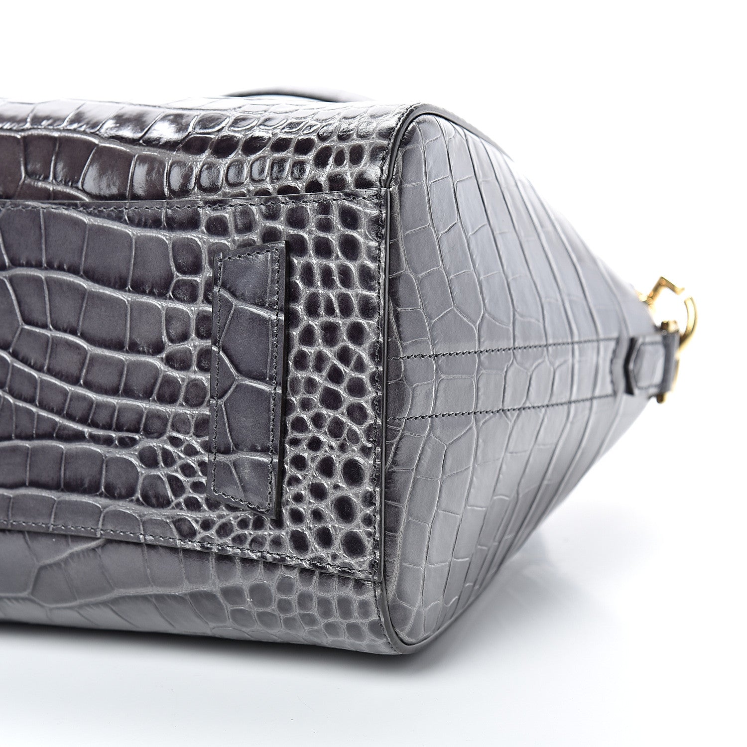 Givenchy Calfskin Crocodile Embossed Small Antigona Storm Grey 9 of 10