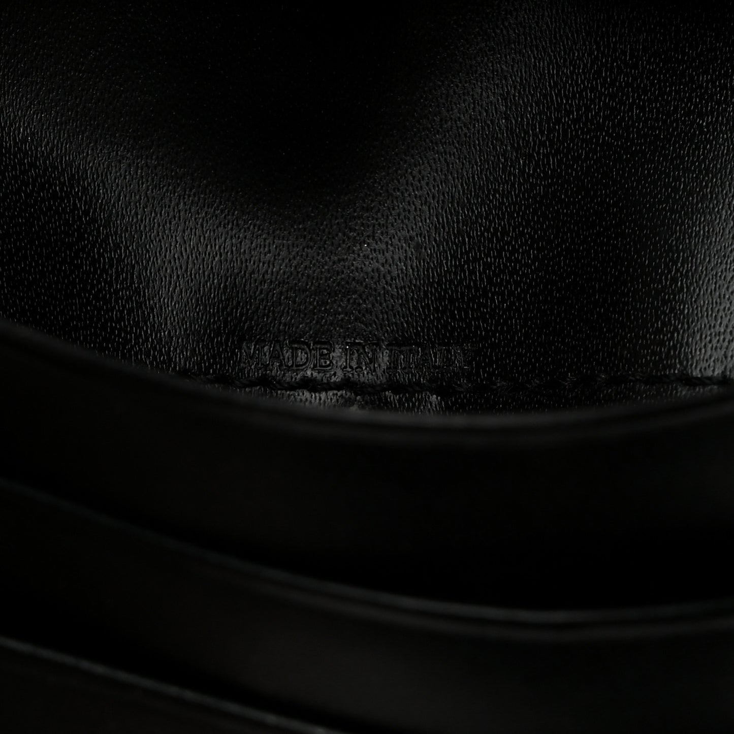 Calfskin House Check Card Case Black