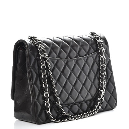 Chanel Lambskin Quilted Maxi Double Flap Black 4 of 8