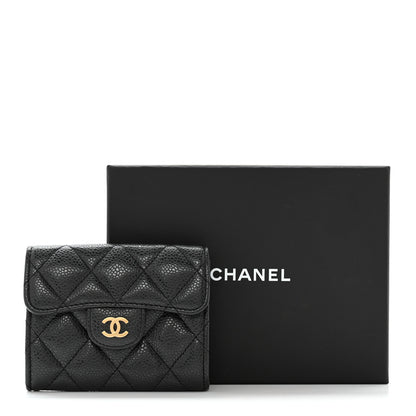 Chanel Caviar Quilted Flap Card Holder Wallet Black 9 of 9