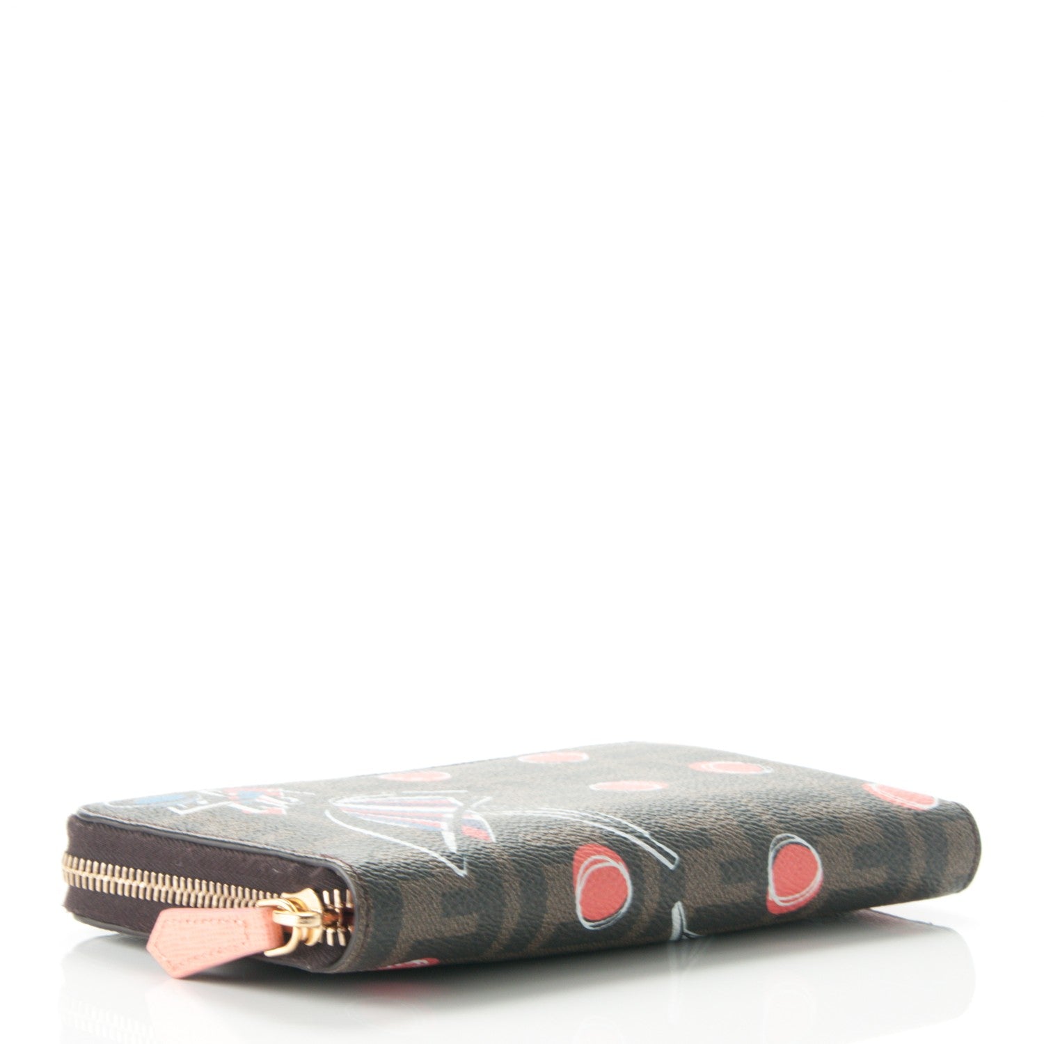 Fendi Zucca Spalmati Saint Bamboline Zip Around Wallet Tobacco 4 of 7
