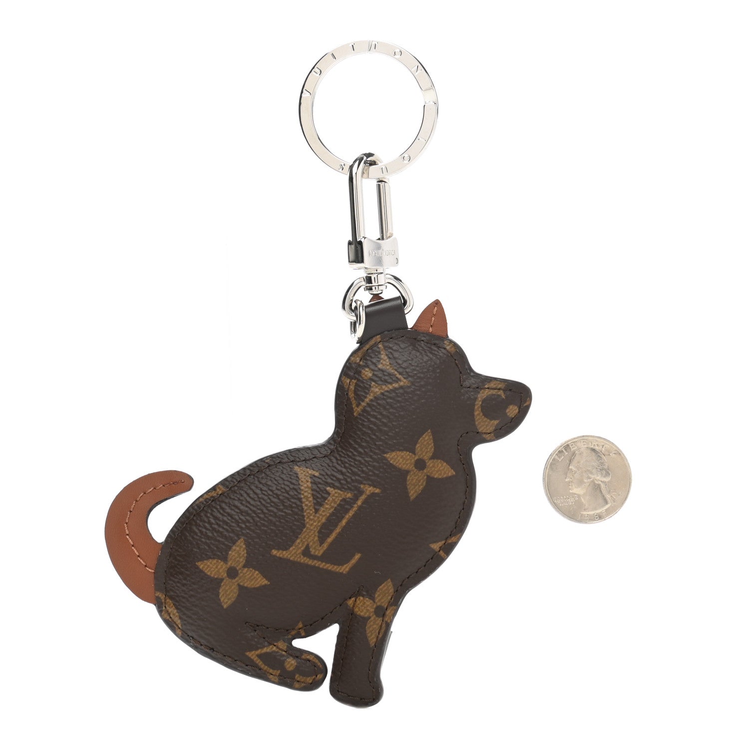 Louis Vuitton Monogram Dog Bag Charm Key Holder 2 of 3