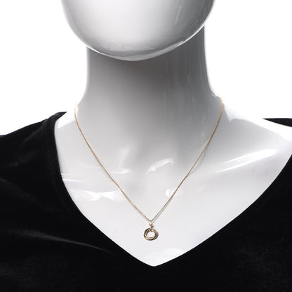 Cartier 18K Pink Yellow White Gold Diamond Trinity Pendant Necklace 2 of 6