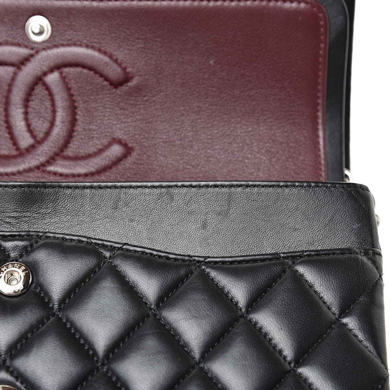 Chanel Lambskin Quilted Medium Double Flap Black 11 of 17