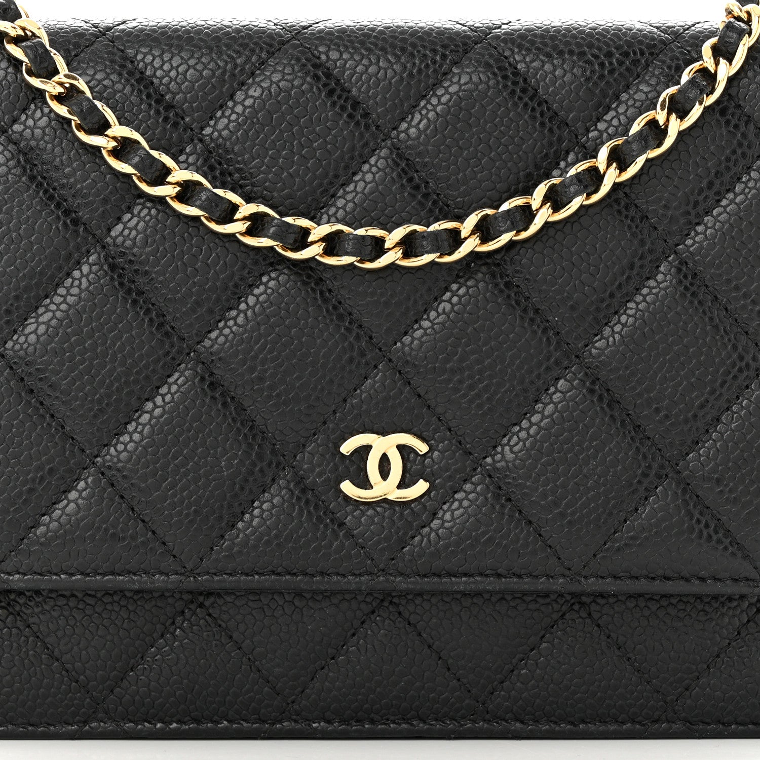 Chanel Caviar Quilted Wallet On Chain WOC Black 9 of 14